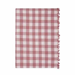 NEW HEATHER TAYLOR HOME gingham rosa tablecloth in pink